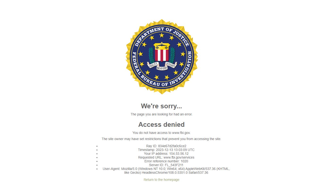 Services — FBI